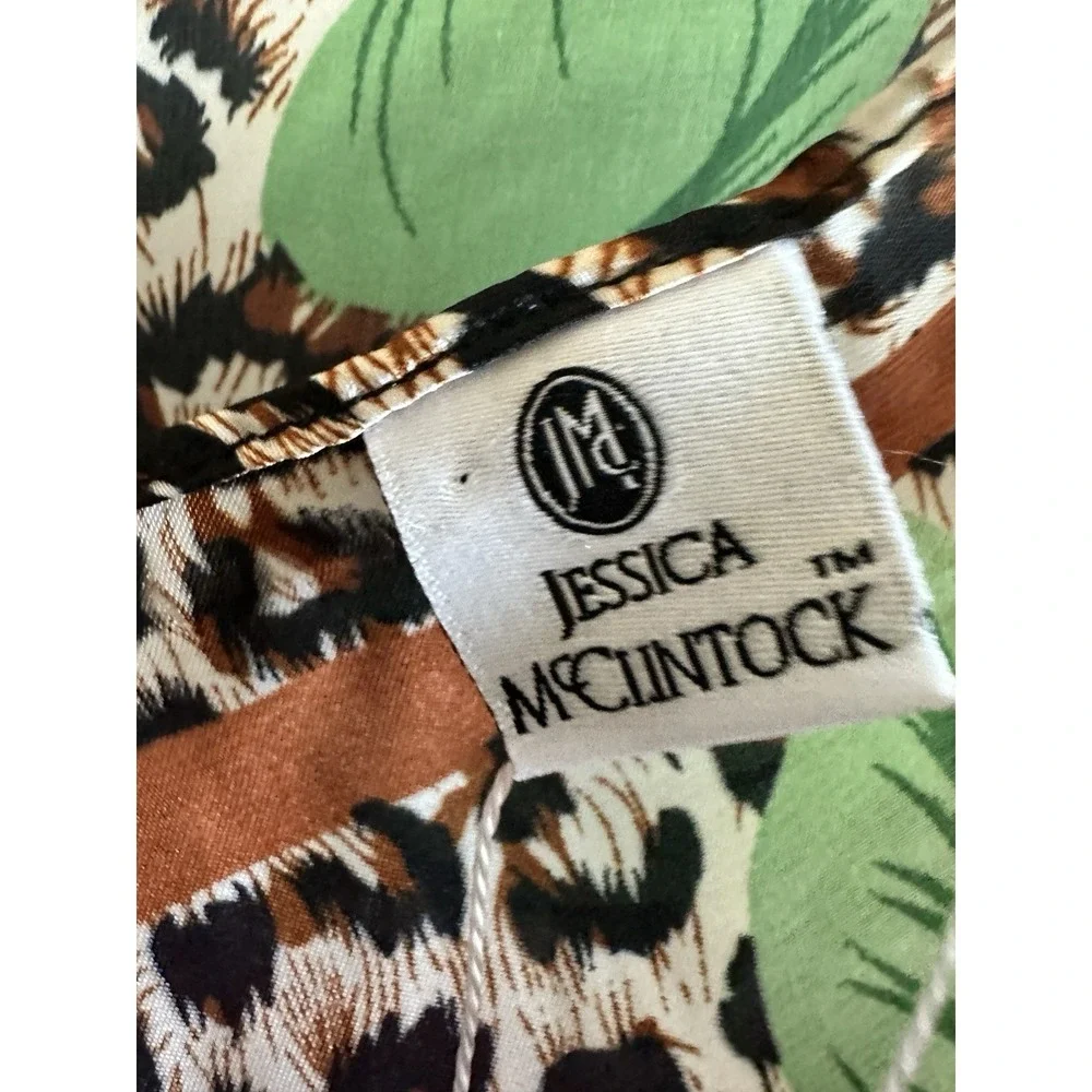 Jessica McClintock Leopard Rose Print Satin Square Scarf 34x34 Fashion Scarf NWT
